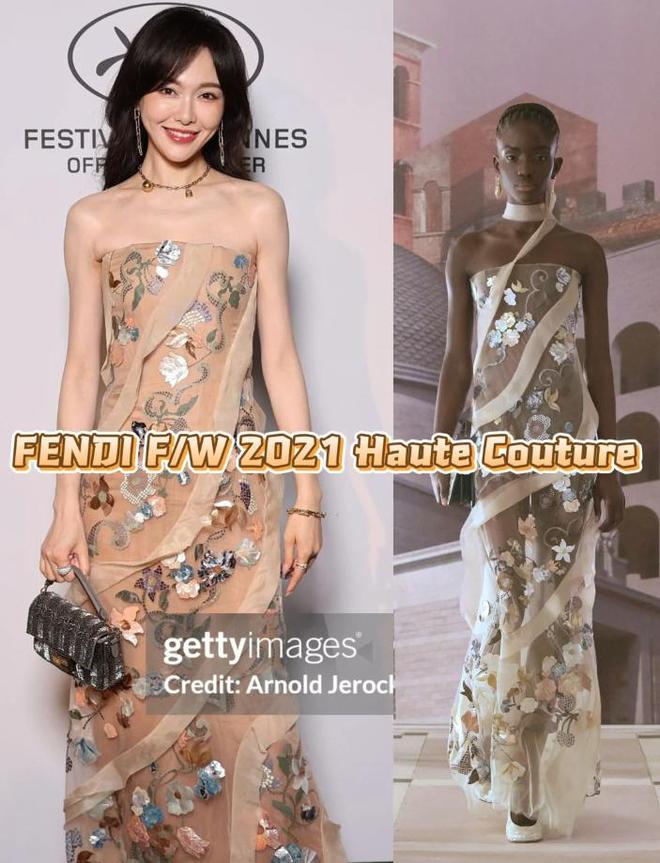 老！戛纳红毯生图：苹果肌下垂鱼尾纹能当眼线尊龙凯时人生就是搏平台41岁唐嫣断崖式衰(图7)